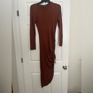 Fashion Nova Chocolate Long Sleeve Dress